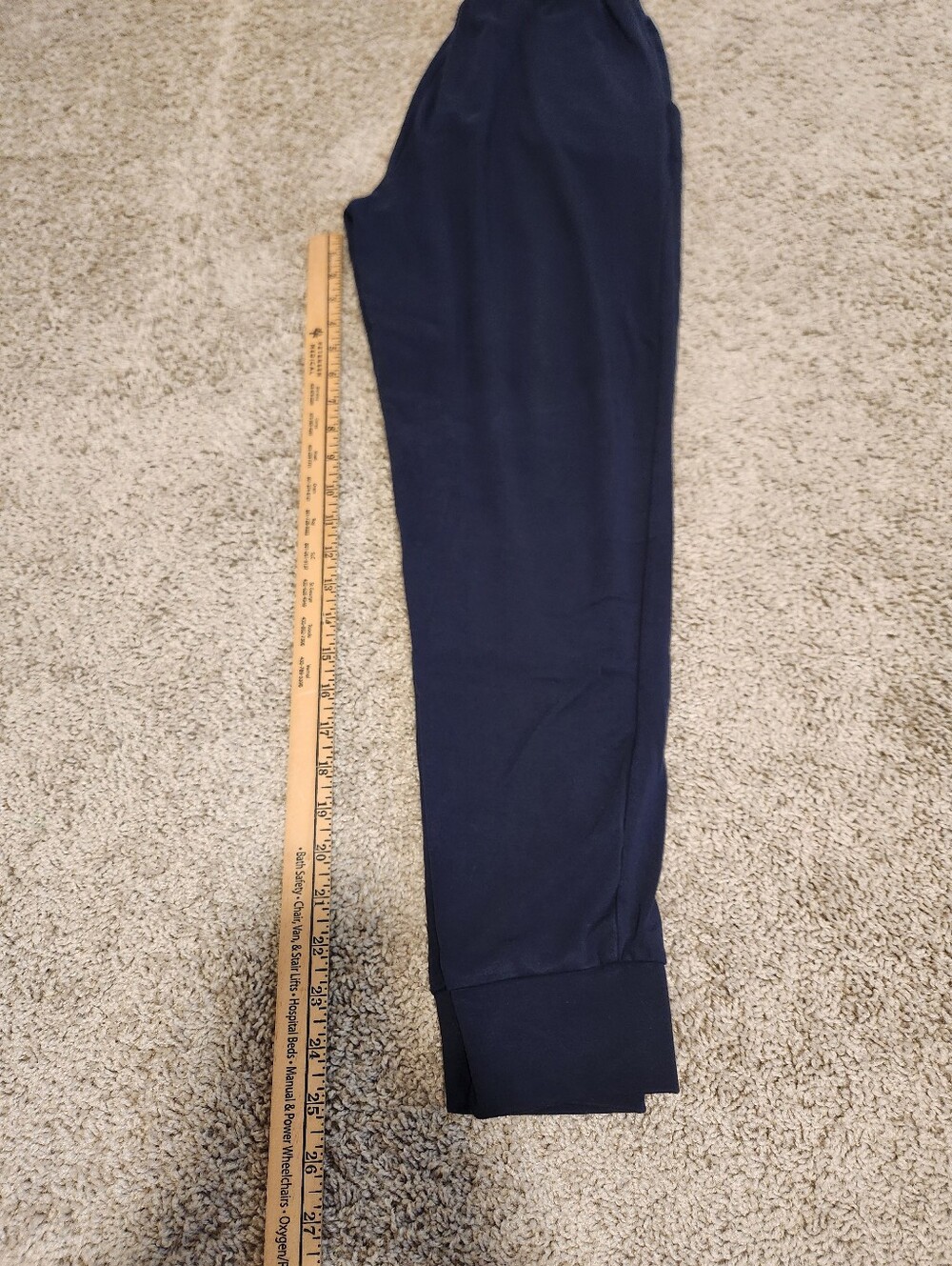 Cozy Earth Brushed Bamboo Ultra-Soft Jogger Pant Size Medium In Navy Blue - Picture 8 of 8